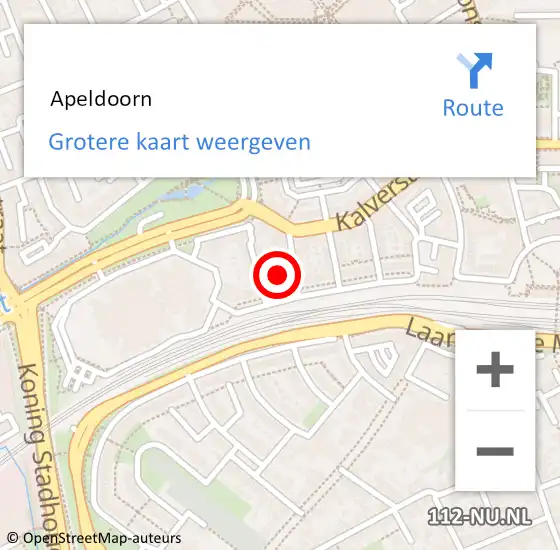 Locatie op kaart van de 112 melding:  Apeldoorn op 25 juni 2024 07:36