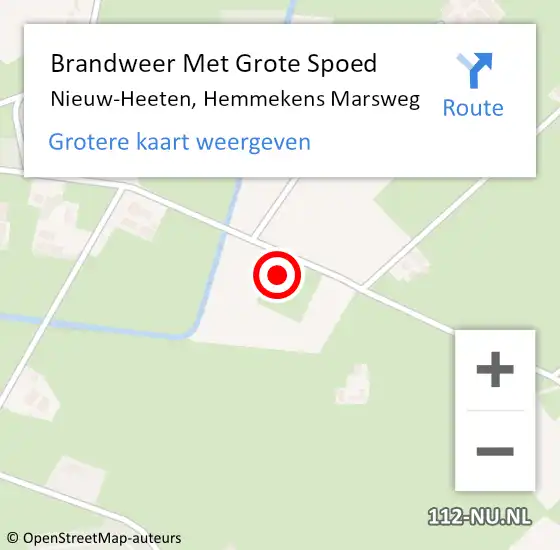 Locatie op kaart van de 112 melding: Brandweer Met Grote Spoed Naar Nieuw-Heeten, Hemmekens Marsweg op 25 juni 2024 07:50