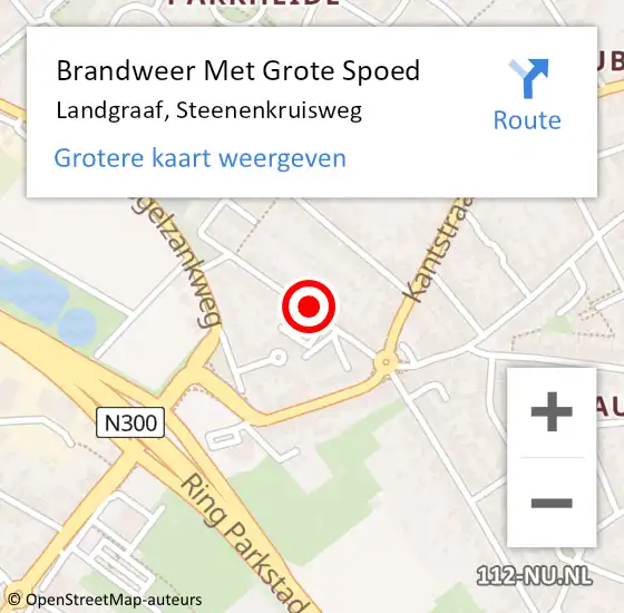 Locatie op kaart van de 112 melding: Brandweer Met Grote Spoed Naar Landgraaf, Steenenkruisweg op 25 juni 2024 08:36