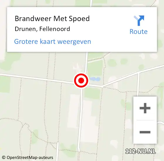 Locatie op kaart van de 112 melding: Brandweer Met Spoed Naar Drunen, Fellenoord op 25 juni 2024 10:31