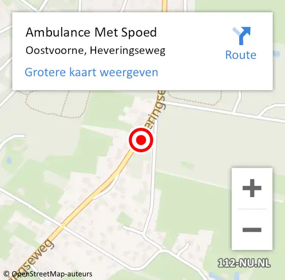 Locatie op kaart van de 112 melding: Ambulance Met Spoed Naar Oostvoorne, Heveringseweg op 25 juni 2024 11:54