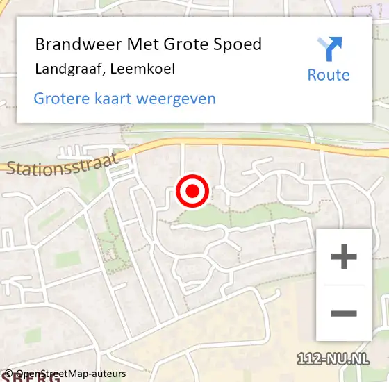 Locatie op kaart van de 112 melding: Brandweer Met Grote Spoed Naar Landgraaf, Leemkoel op 25 juni 2024 14:27