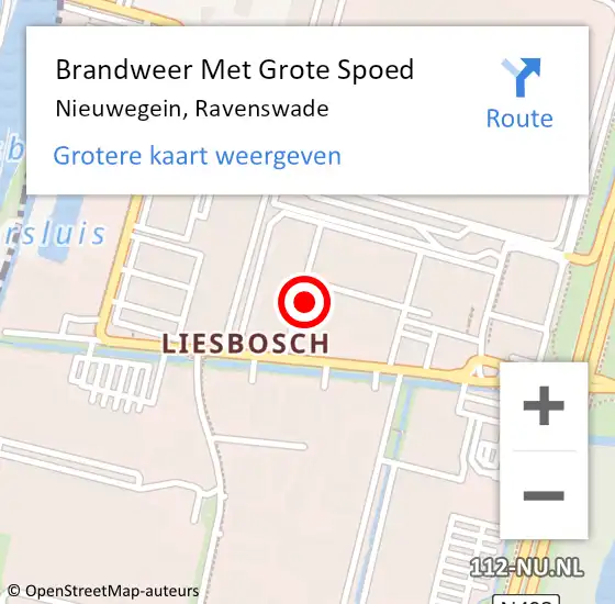 Locatie op kaart van de 112 melding: Brandweer Met Grote Spoed Naar Nieuwegein, Ravenswade op 25 juni 2024 16:59