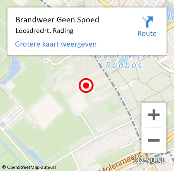 Locatie op kaart van de 112 melding: Brandweer Geen Spoed Naar Loosdrecht, Rading op 25 juni 2024 17:05