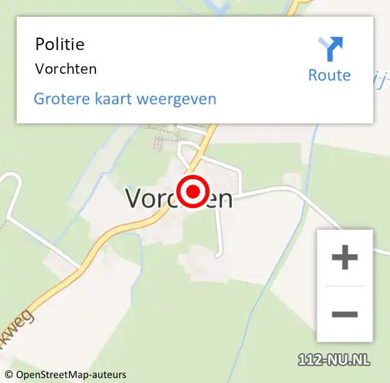 Locatie op kaart van de 112 melding: Politie Vorchten op 25 juni 2024 17:58