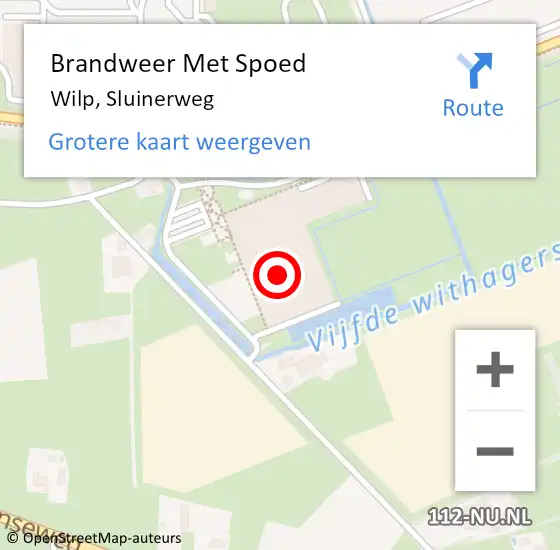 Locatie op kaart van de 112 melding: Brandweer Met Spoed Naar Wilp, Sluinerweg op 25 juni 2024 18:10