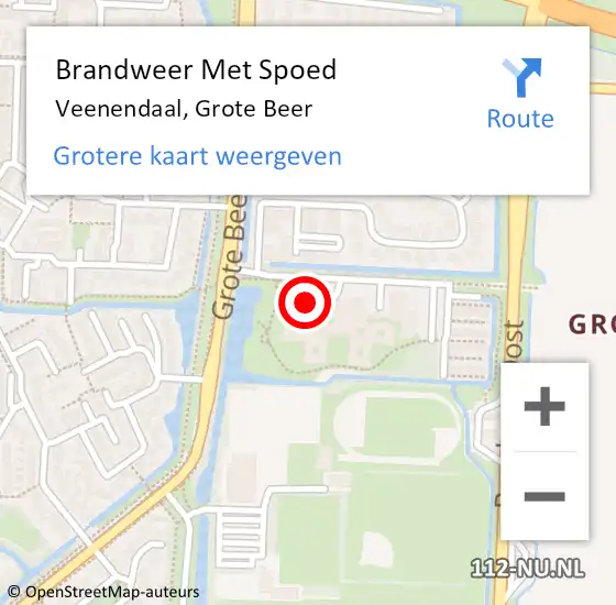 Locatie op kaart van de 112 melding: Brandweer Met Spoed Naar Veenendaal, Grote Beer op 25 juni 2024 21:35