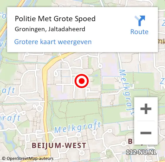 Locatie op kaart van de 112 melding: Politie Met Grote Spoed Naar Groningen, Jaltadaheerd op 26 juni 2024 02:40