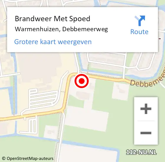 Locatie op kaart van de 112 melding: Brandweer Met Spoed Naar Warmenhuizen, Debbemeerweg op 26 juni 2024 05:44