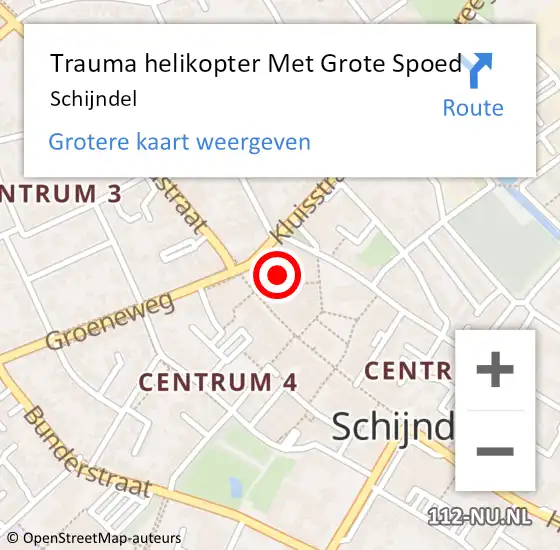 Locatie op kaart van de 112 melding: Trauma helikopter Met Grote Spoed Naar Schijndel op 26 juni 2024 06:43