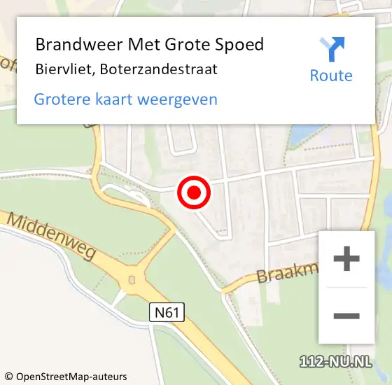 Locatie op kaart van de 112 melding: Brandweer Met Grote Spoed Naar Biervliet, Boterzandestraat op 26 juni 2024 08:30