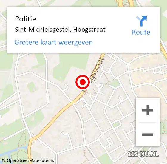 Locatie op kaart van de 112 melding: Politie Sint-Michielsgestel, Hoogstraat op 26 juni 2024 08:44