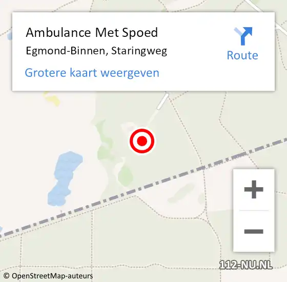 Locatie op kaart van de 112 melding: Ambulance Met Spoed Naar Egmond-Binnen, Staringweg op 26 juni 2024 09:57