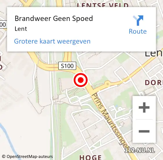 Locatie op kaart van de 112 melding: Brandweer Geen Spoed Naar Lent op 26 juni 2024 10:23