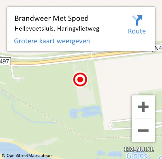 Locatie op kaart van de 112 melding: Brandweer Met Spoed Naar Hellevoetsluis, Haringvlietweg op 26 juni 2024 10:30