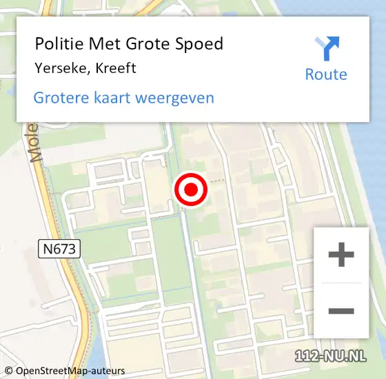 Locatie op kaart van de 112 melding: Politie Met Grote Spoed Naar Yerseke, Kreeft op 26 juni 2024 11:10