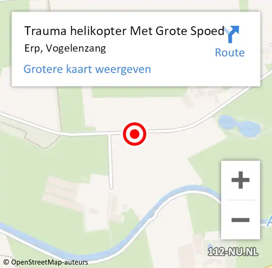 Locatie op kaart van de 112 melding: Trauma helikopter Met Grote Spoed Naar Erp, Vogelenzang op 26 juni 2024 11:25