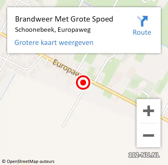 Locatie op kaart van de 112 melding: Brandweer Met Grote Spoed Naar Schoonebeek, Europaweg op 26 juni 2024 11:59