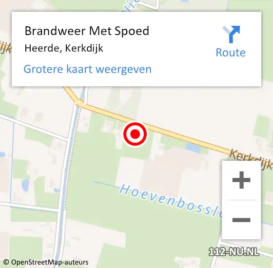 Locatie op kaart van de 112 melding: Brandweer Met Spoed Naar Heerde, Kerkdijk op 26 juni 2024 12:00