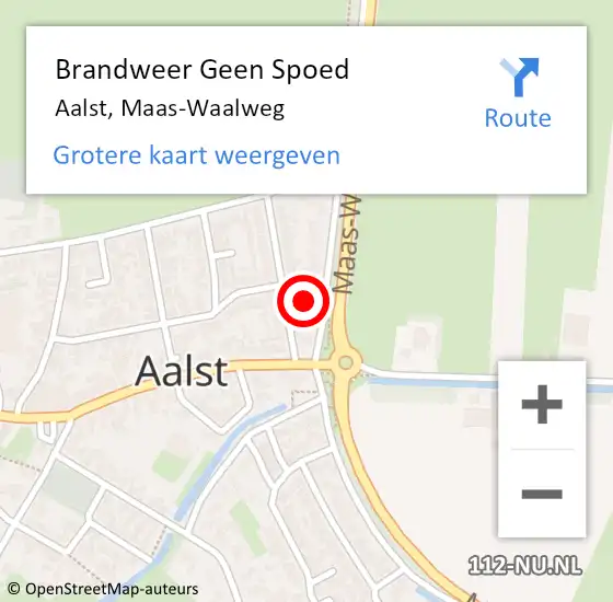 Locatie op kaart van de 112 melding: Brandweer Geen Spoed Naar Aalst, Maas-Waalweg op 26 juni 2024 12:06