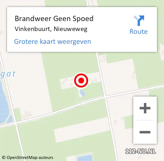 Locatie op kaart van de 112 melding: Brandweer Geen Spoed Naar Vinkenbuurt, Nieuweweg op 26 juni 2024 14:30