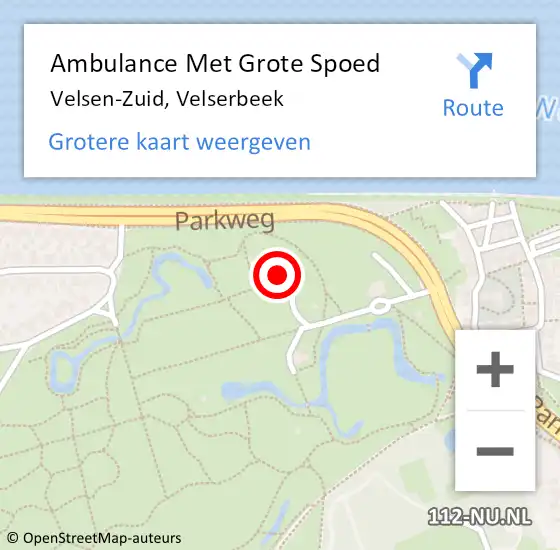 Locatie op kaart van de 112 melding: Ambulance Met Grote Spoed Naar Velsen-Zuid, Velserbeek op 26 juni 2024 14:41