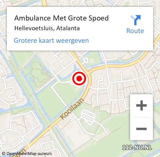 Locatie op kaart van de 112 melding: Ambulance Met Grote Spoed Naar Hellevoetsluis, Atalanta op 26 juni 2024 16:58