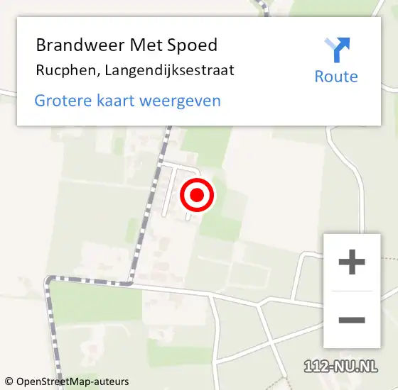 Locatie op kaart van de 112 melding: Brandweer Met Spoed Naar Rucphen, Langendijksestraat op 26 juni 2024 18:30