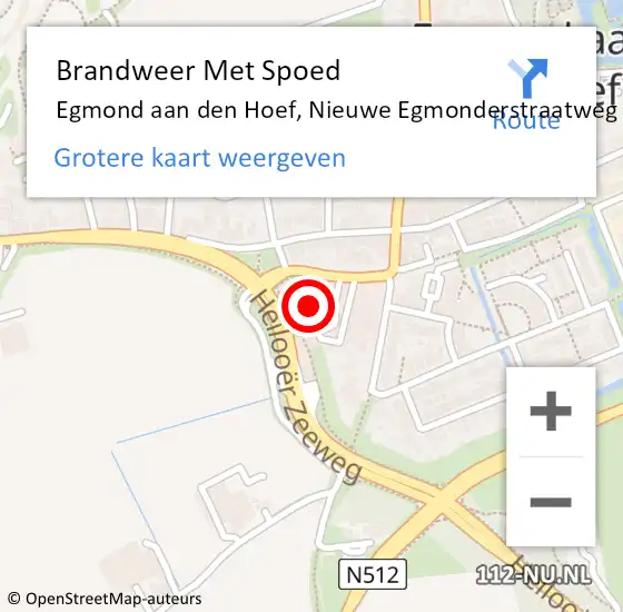 Locatie op kaart van de 112 melding: Brandweer Met Spoed Naar Egmond aan den Hoef, Nieuwe Egmonderstraatweg op 10 oktober 2014 20:01