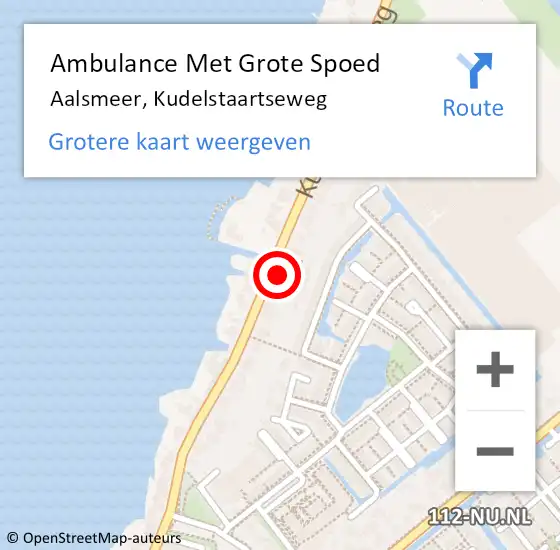 Locatie op kaart van de 112 melding: Ambulance Met Grote Spoed Naar Aalsmeer, Kudelstaartseweg op 26 juni 2024 20:11