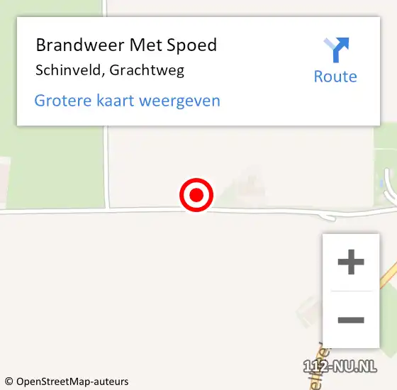 Locatie op kaart van de 112 melding: Brandweer Met Spoed Naar Schinveld, Grachtweg op 26 juni 2024 20:18