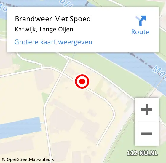 Locatie op kaart van de 112 melding: Brandweer Met Spoed Naar Katwijk, Lange Oijen op 26 juni 2024 22:12