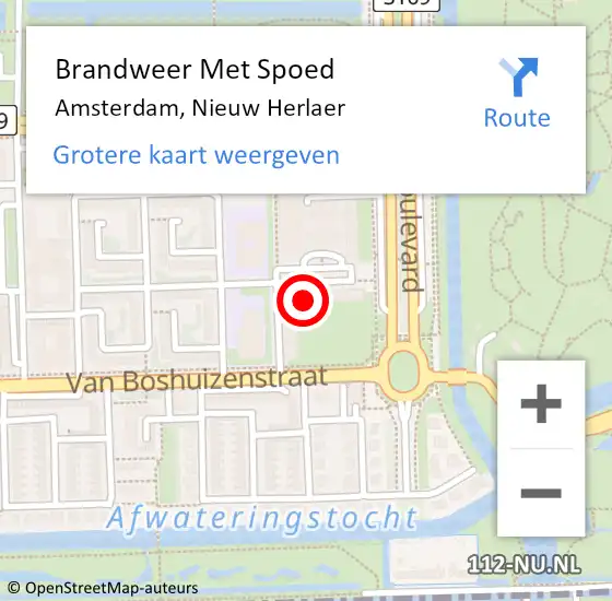 Locatie op kaart van de 112 melding: Brandweer Met Spoed Naar Amsterdam, Nieuw Herlaer op 26 juni 2024 23:22