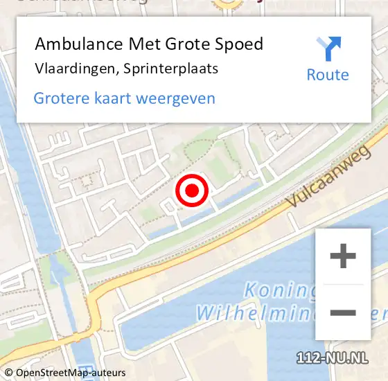 Locatie op kaart van de 112 melding: Ambulance Met Grote Spoed Naar Vlaardingen, Sprinterplaats op 27 juni 2024 04:35