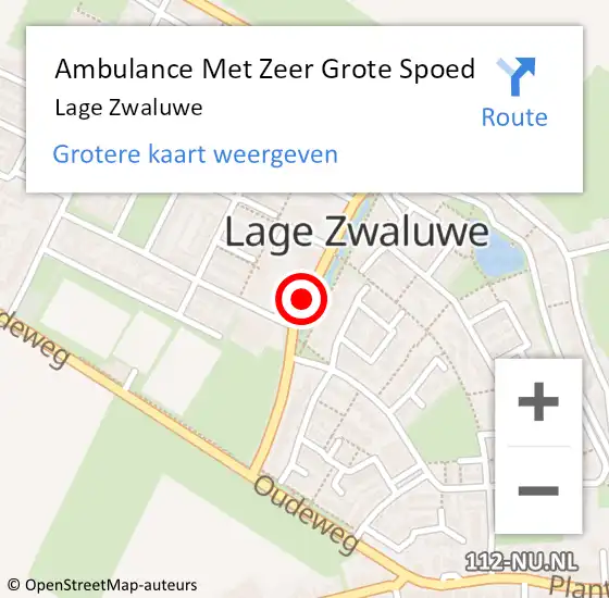 Locatie op kaart van de 112 melding: Ambulance Met Zeer Grote Spoed Naar Lage Zwaluwe op 27 juni 2024 06:16