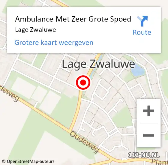 Locatie op kaart van de 112 melding: Ambulance Met Zeer Grote Spoed Naar Lage Zwaluwe op 27 juni 2024 06:17