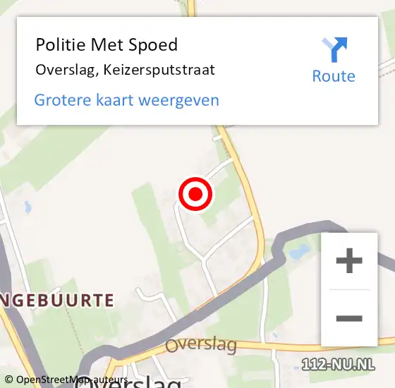 Locatie op kaart van de 112 melding: Politie Met Spoed Naar Overslag, Keizersputstraat op 27 juni 2024 06:42