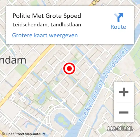 Locatie op kaart van de 112 melding: Politie Met Grote Spoed Naar Leidschendam, Landlustlaan op 27 juni 2024 09:13