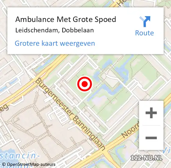 Locatie op kaart van de 112 melding: Ambulance Met Grote Spoed Naar Leidschendam, Dobbelaan op 27 juni 2024 09:39