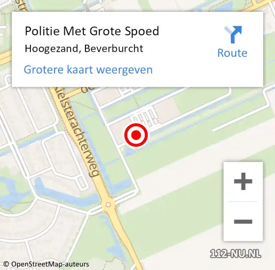 Locatie op kaart van de 112 melding: Politie Met Grote Spoed Naar Hoogezand, Beverburcht op 27 juni 2024 11:21