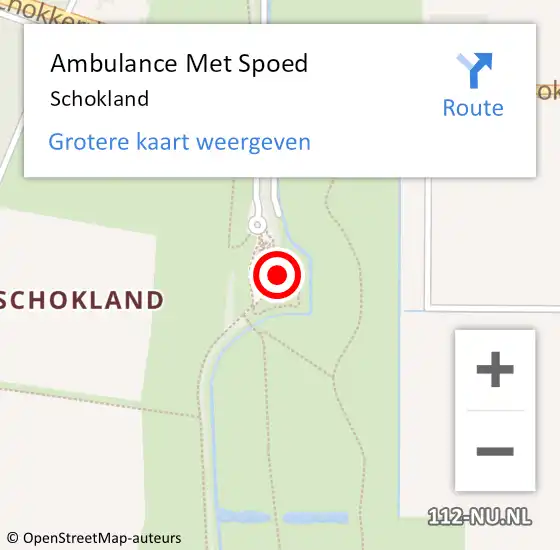 Locatie op kaart van de 112 melding: Ambulance Met Spoed Naar Schokland op 27 juni 2024 11:22