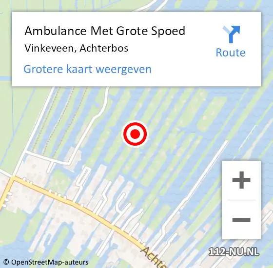 Locatie op kaart van de 112 melding: Ambulance Met Grote Spoed Naar Vinkeveen, Achterbos op 27 juni 2024 11:54