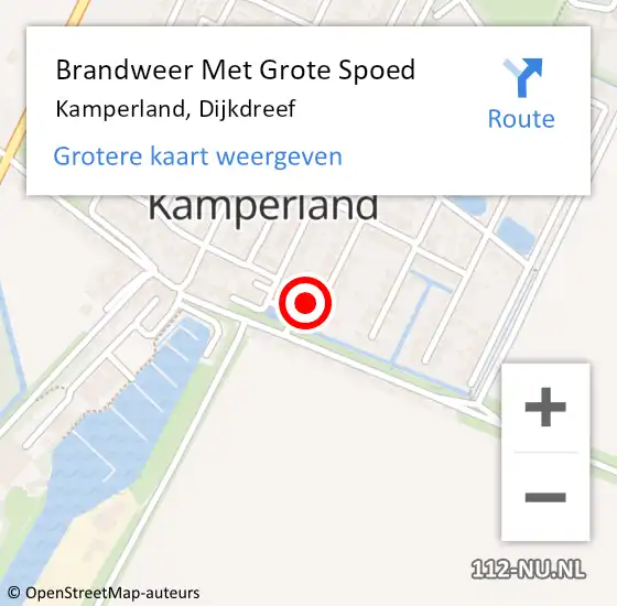 Locatie op kaart van de 112 melding: Brandweer Met Grote Spoed Naar Kamperland, Dijkdreef op 27 juni 2024 12:00