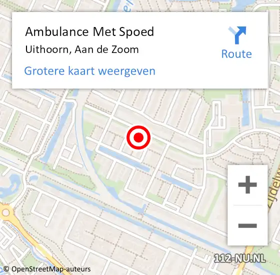 Locatie op kaart van de 112 melding: Ambulance Met Spoed Naar Uithoorn, Aan de Zoom op 27 juni 2024 14:06