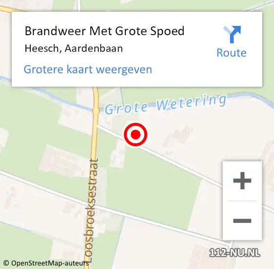 Locatie op kaart van de 112 melding: Brandweer Met Grote Spoed Naar Heesch, Aardenbaan op 27 juni 2024 14:09