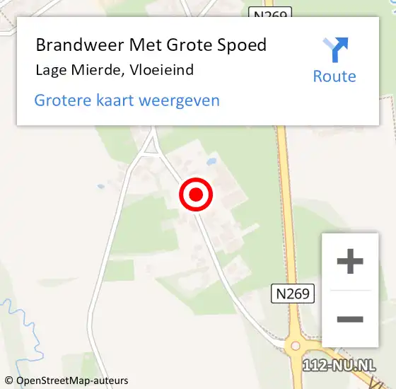 Locatie op kaart van de 112 melding: Brandweer Met Grote Spoed Naar Lage Mierde, Vloeieind op 27 juni 2024 16:00