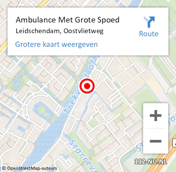 Locatie op kaart van de 112 melding: Ambulance Met Grote Spoed Naar Leidschendam, Oostvlietweg op 27 juni 2024 16:03