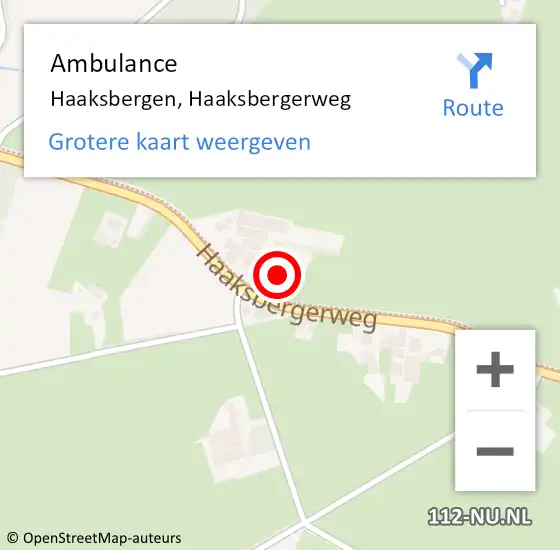 Locatie op kaart van de 112 melding: Ambulance Haaksbergen, Haaksbergerweg op 27 juni 2024 16:29