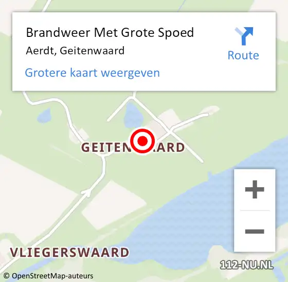 Locatie op kaart van de 112 melding: Brandweer Met Grote Spoed Naar Aerdt, Geitenwaard op 27 juni 2024 16:36