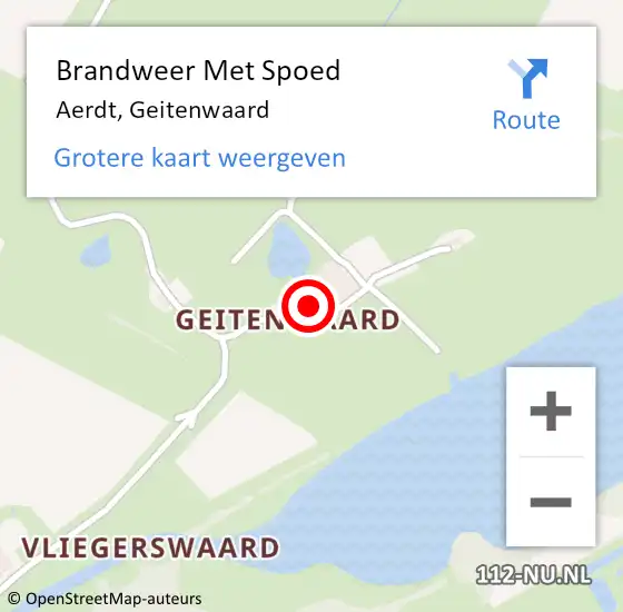 Locatie op kaart van de 112 melding: Brandweer Met Spoed Naar Aerdt, Geitenwaard op 27 juni 2024 16:37